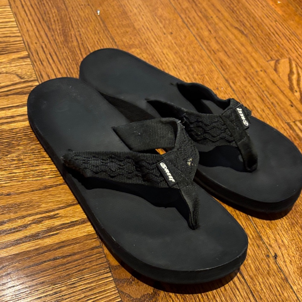 Black Reef Flip Flop Sandals